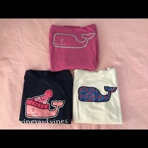 3 Vineyard Vines LS shirts